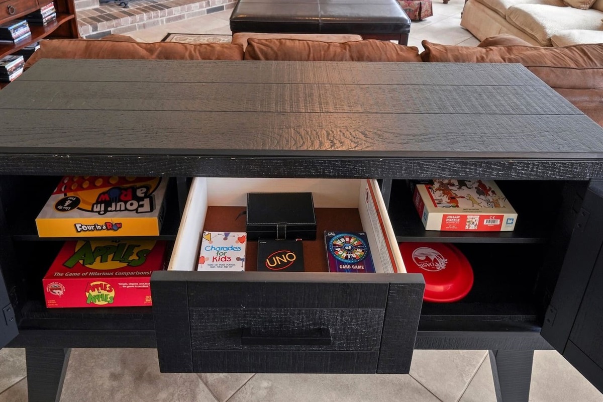 Game night! The house provides some.  Bring your favorite.