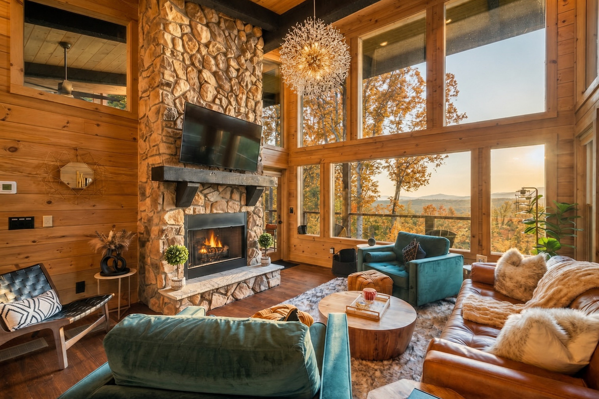 Mountain views, modern vibes. Where cozy meets chic and every seat is the best in the house.
*Indoor Fireplace (Seasonal Use October - April)