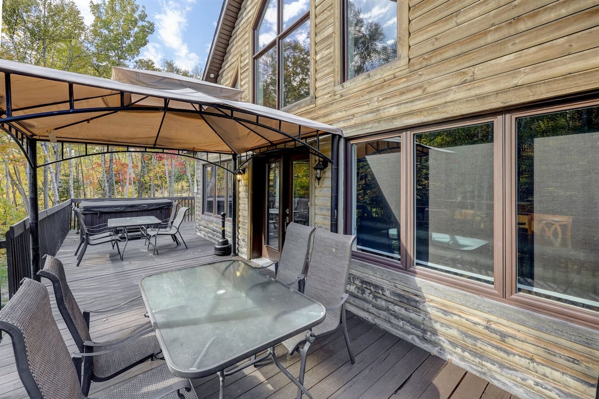 Spacious patio for gathering with family and friends