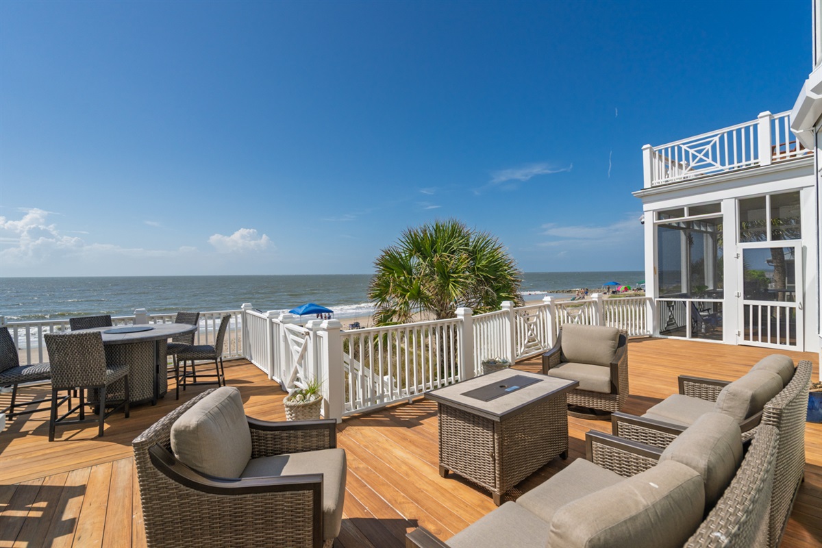 Main Sundeck with a Fire Table AND a Fire Coffee Table