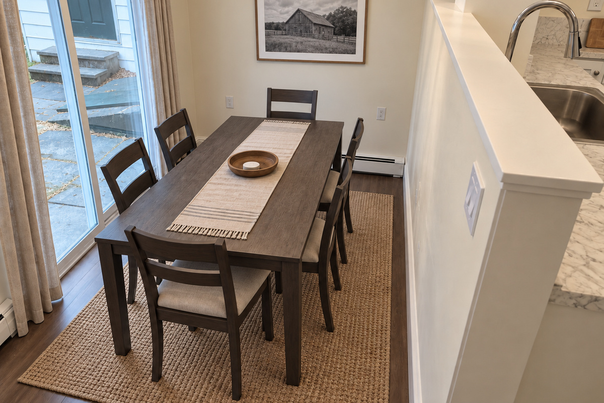 Dining area next to kitchen