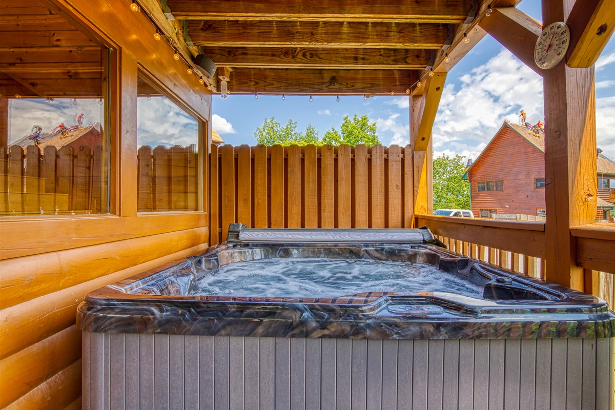 Main deck hot tub