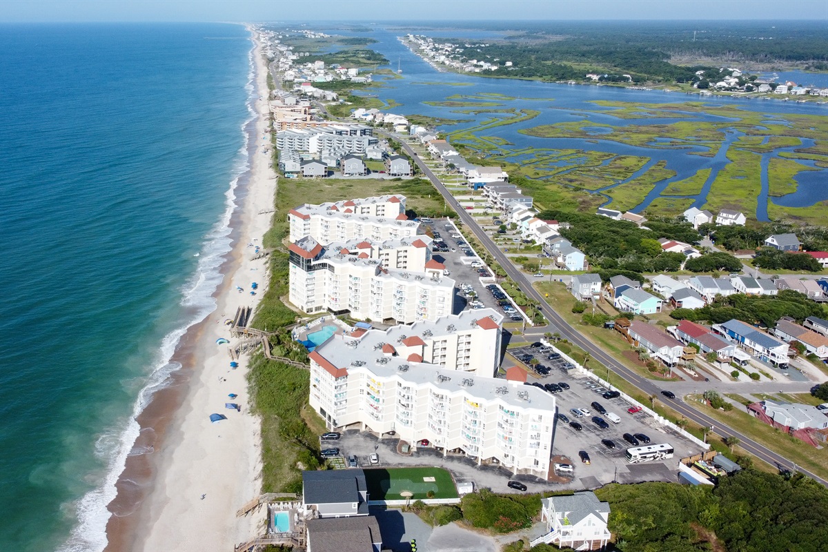 St. Regis and North Topsail Beach, looking south