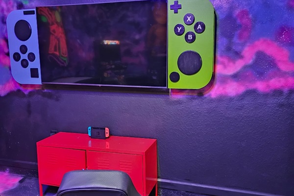 Nintendo Switch in Avengers themed game room fun for everyone