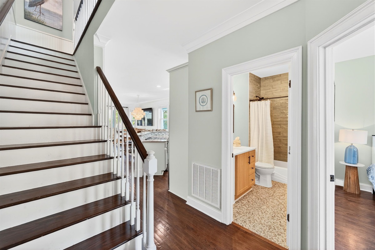 Hall Stairway  | 23 Grand Pavillion | Wild Dunes | Isle of Palms, SC | IOP Escapes