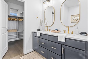 Double Vanity, Walk-In Closet & Plenty of Space to Get Ready