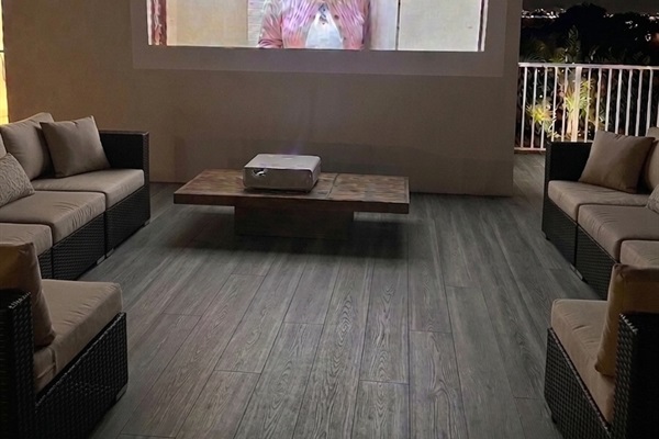 Private rooftop oasis! Watch movies or personal YouTube creations under the stars with our projector. Features cozy sectional seating, and sunset views. Star gaze with free Stellarium app.The ultimate 30A evening experience!
