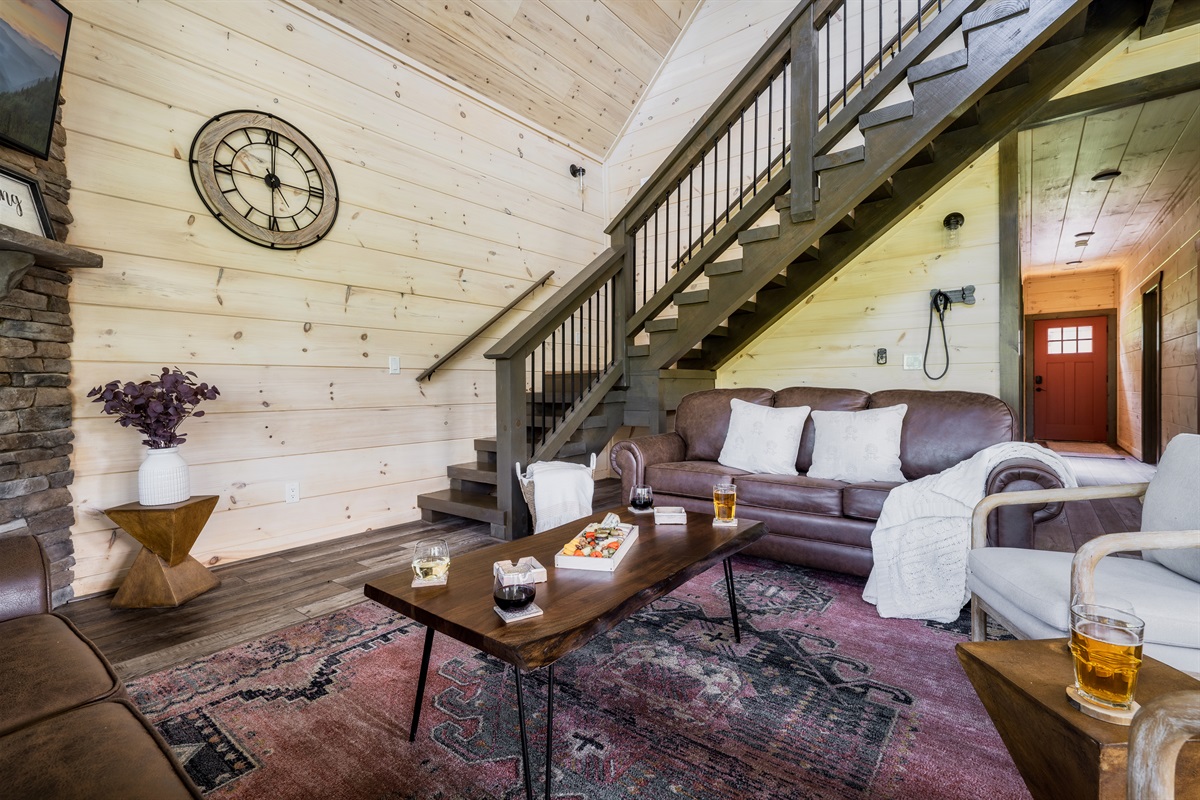 Sink into this cozy living room after a long day of exploring