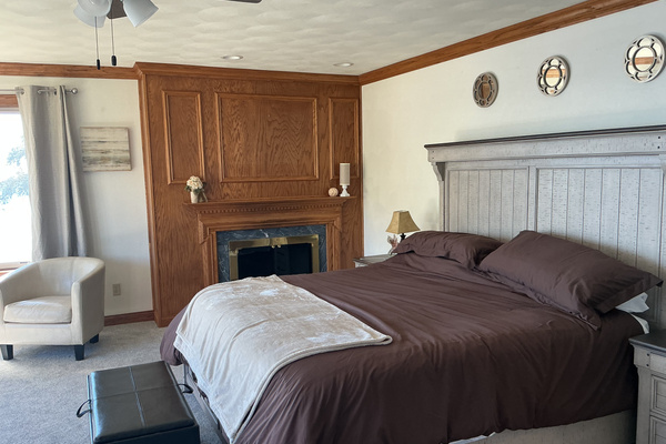 Master bedroom - view 2 with gas fireplace