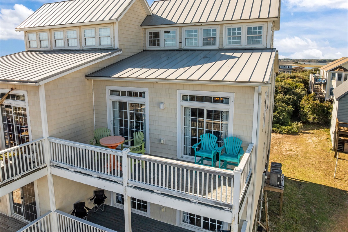 Plenty of outdoor decks for all to enjoy without feeling cramped.