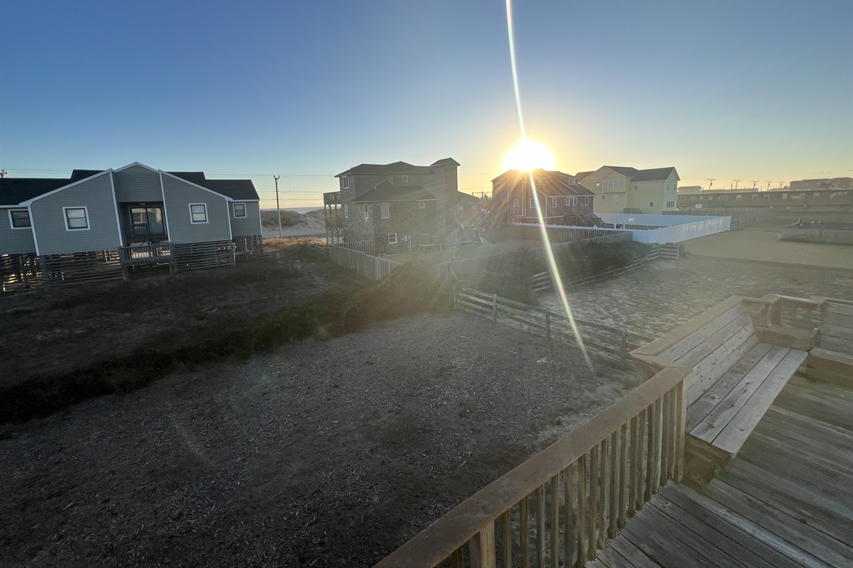 Take in the ocean views and sunrise right from the deck