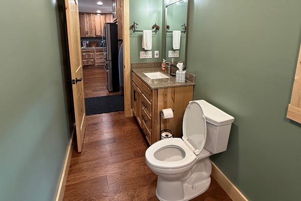 Half Bath/ Laundry on main level.