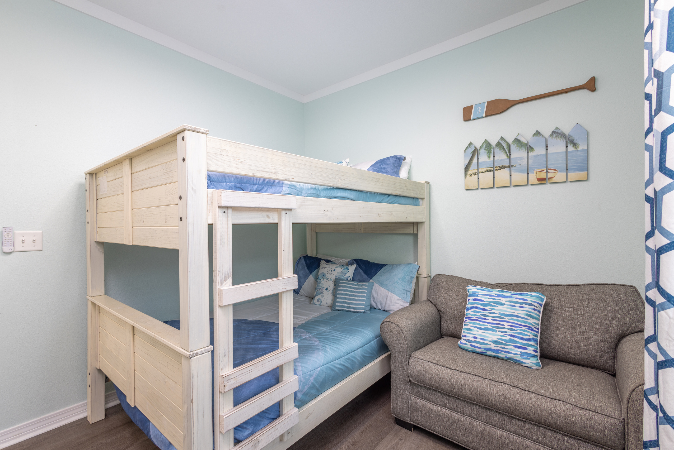 Full size bunks with twin sleeper chair