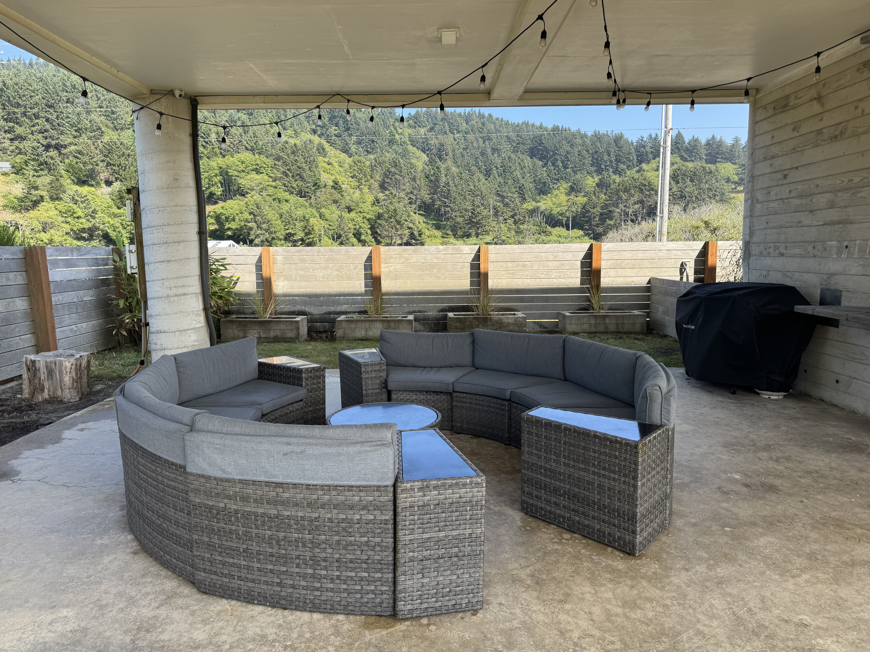 Outdoor seating available during the warm season