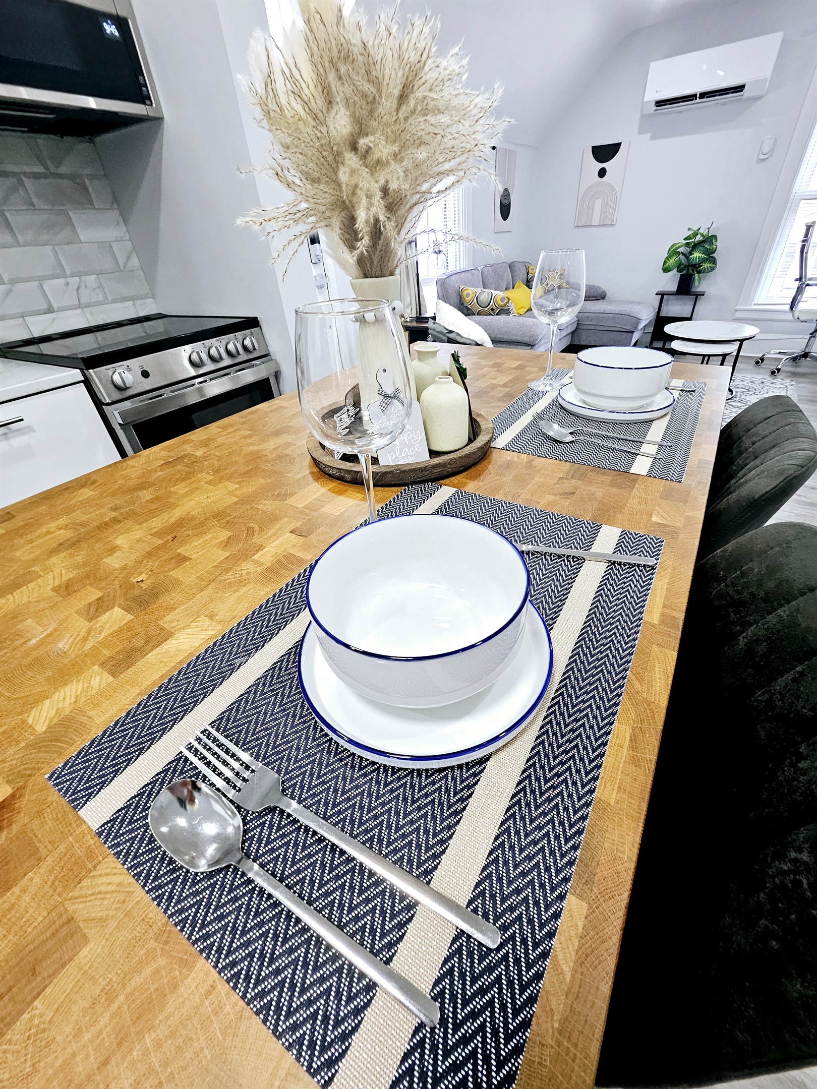 Place setting for two