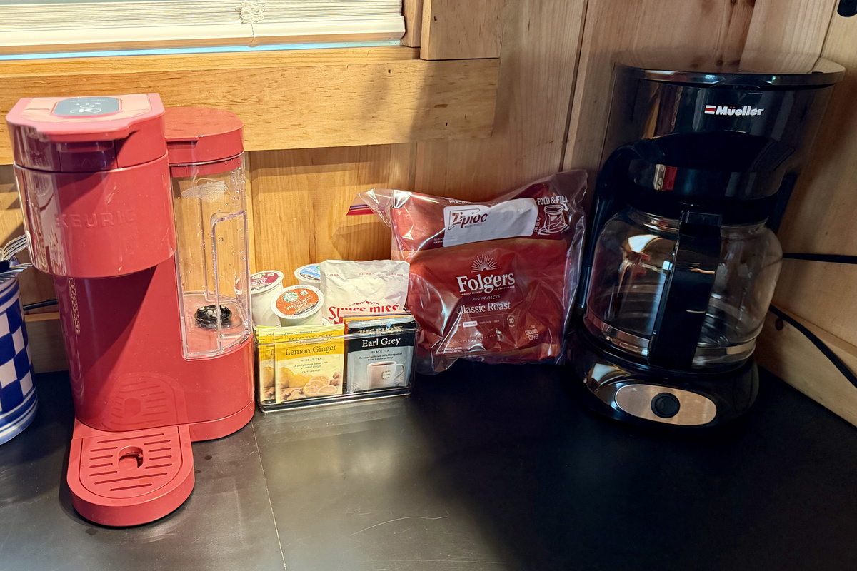 Early morning trail fuel. We’ve equipped the Outpost with both a Keurig and a traditional drip coffee maker to ensure your morning routine is seamless. Wake up, brew your favorite cup, beat the crowds, and get ready to DO Acadia.