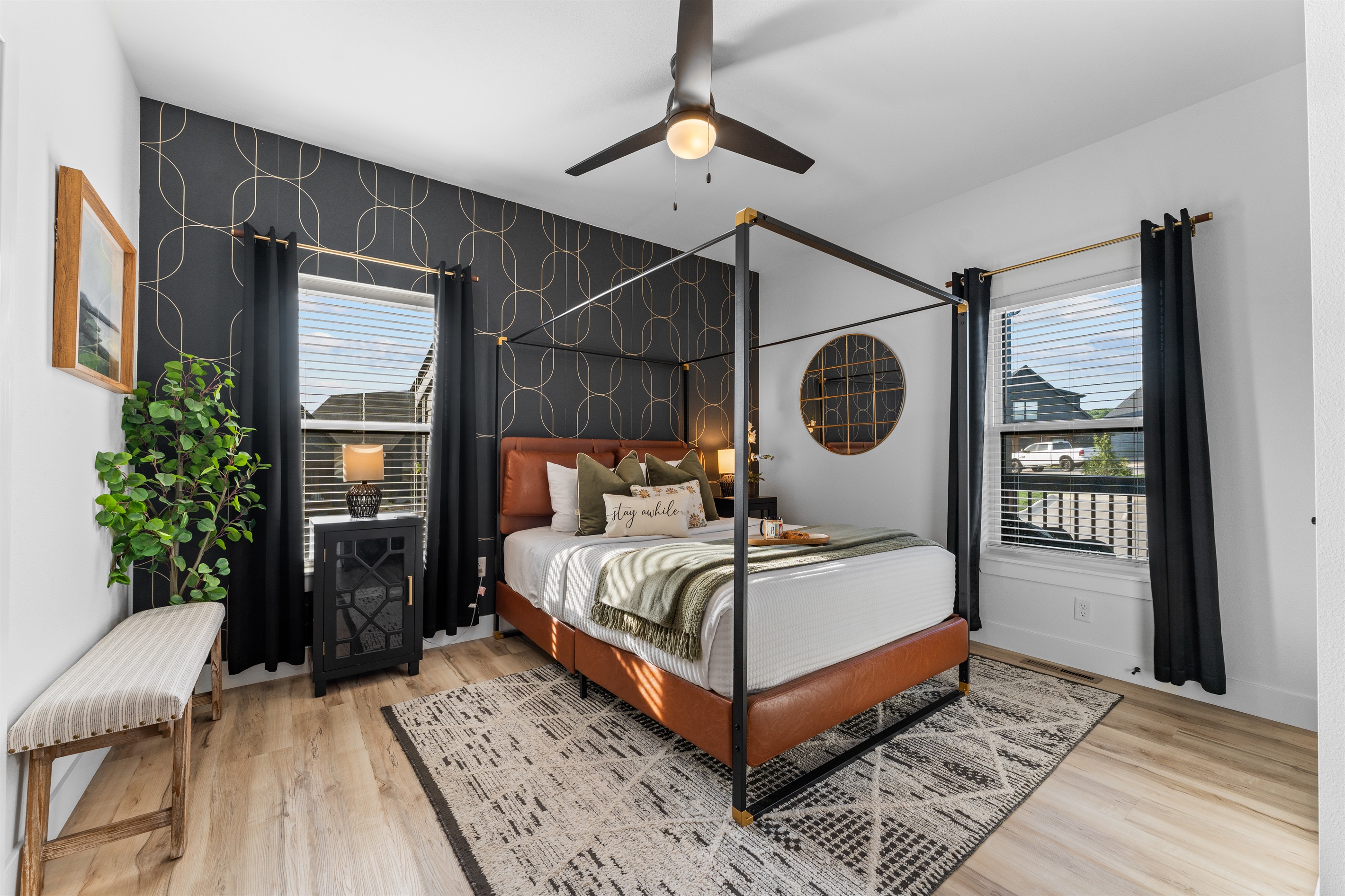 Bedroom 1 - Main Level luxury queen mattress and beautifully decorated