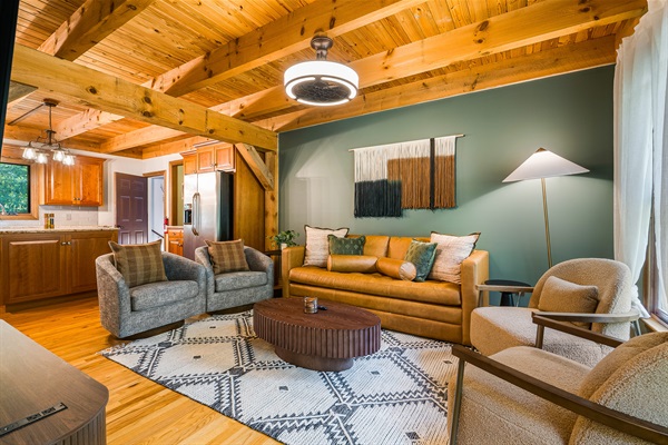 Second living room, sleeper sofa for added guests.