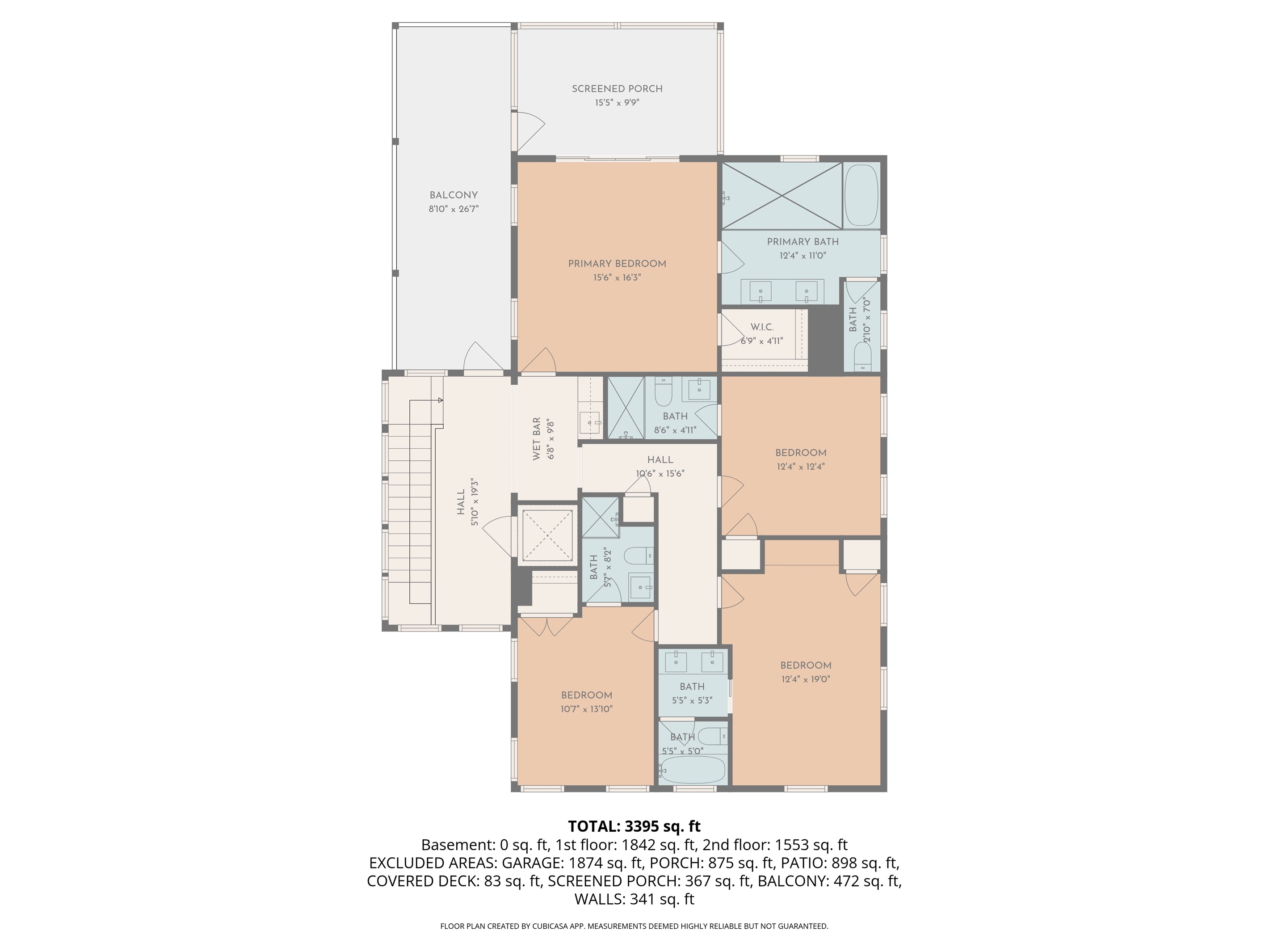 Third Floor, Floor Plan | Palms Paradise | 3 29th Ave Isle of Palms, SC | IOP Escapes