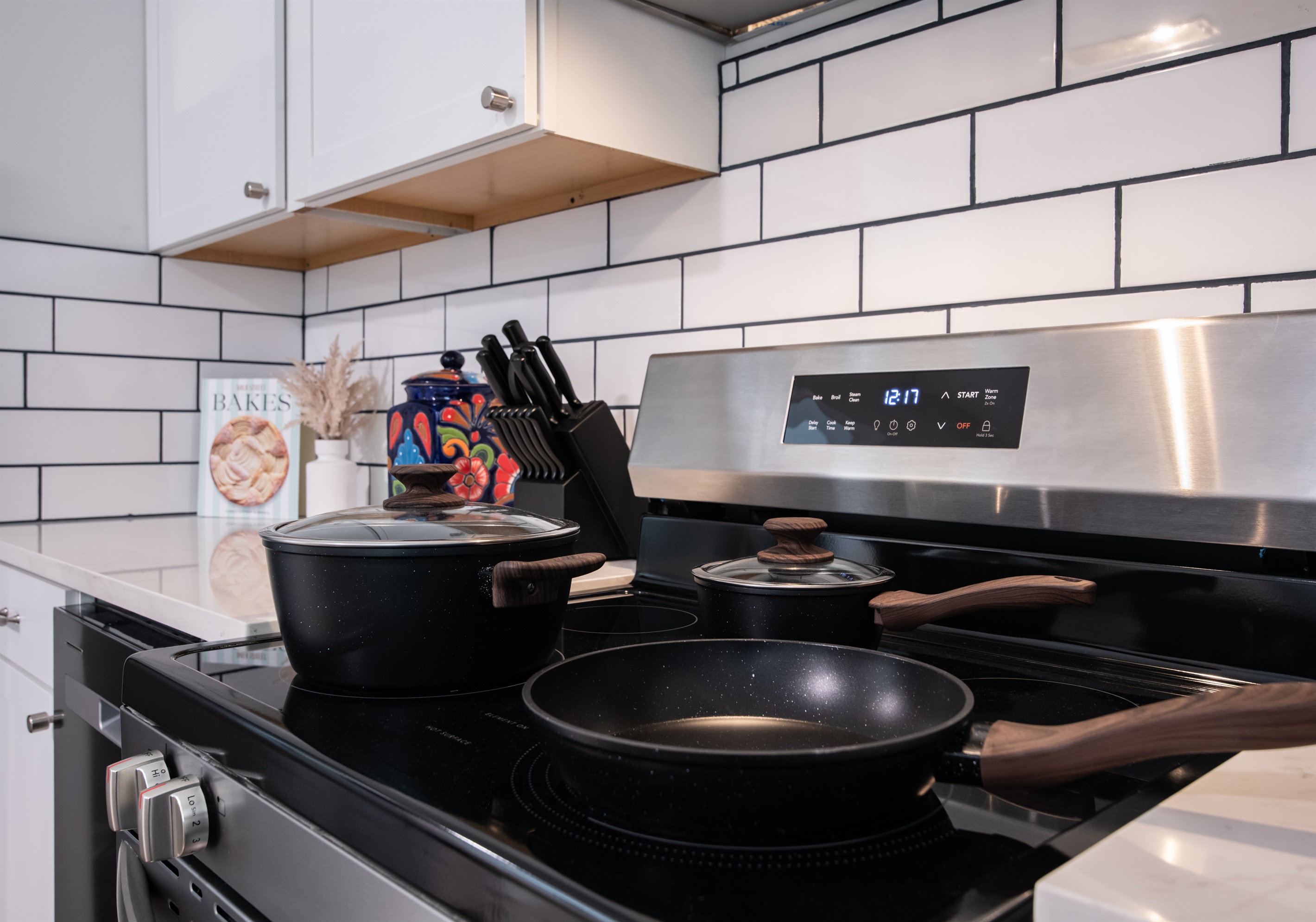 Chef-ready cookware and utensils for effortless meal prep.