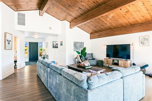 Smart TV and cozy seating