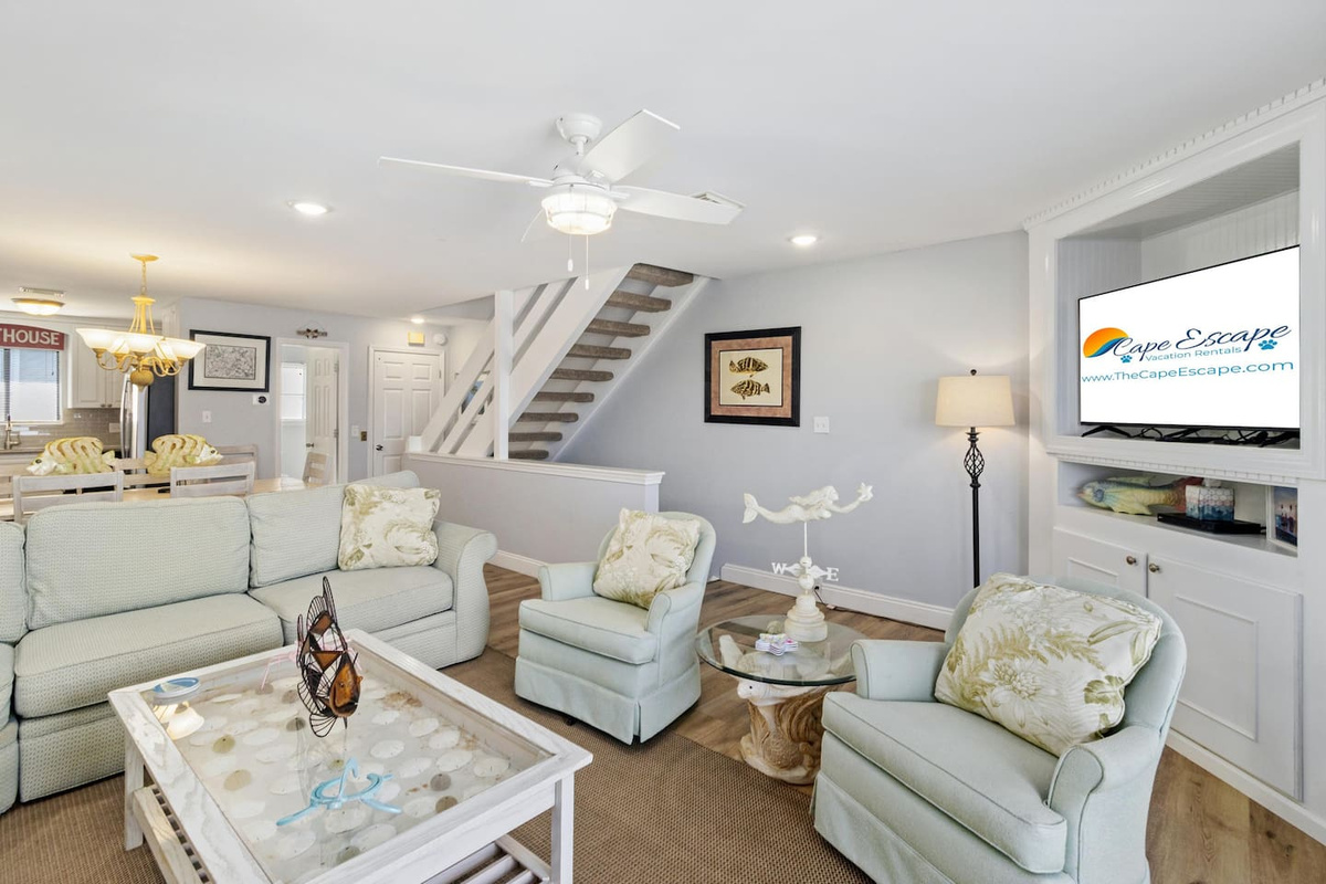 Spread out and exhale &mdash; the open floor plan gives everyone room to roam whether it's game night or a rainy afternoon.