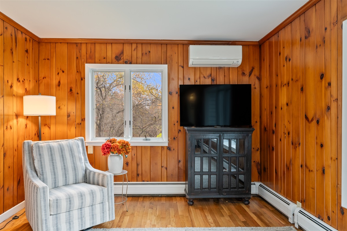 Spacious living room with cozy seating
