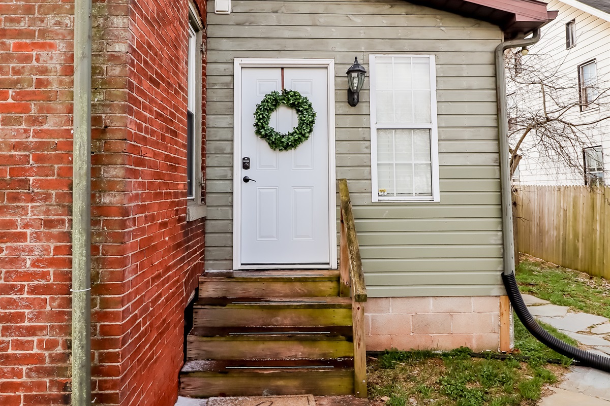 Rear Entrance with Keyless Lock