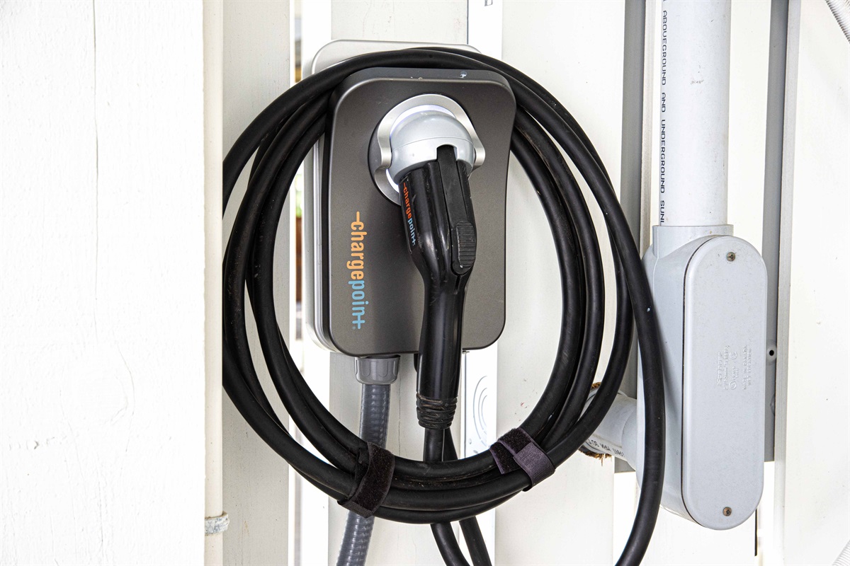 EV charger provided for your convenience.