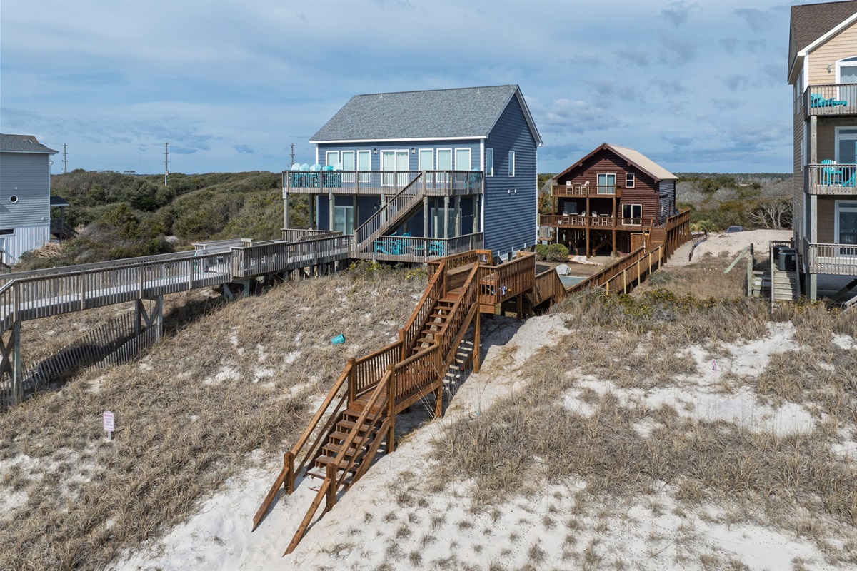 Private beach access via your own walkway from the cabin