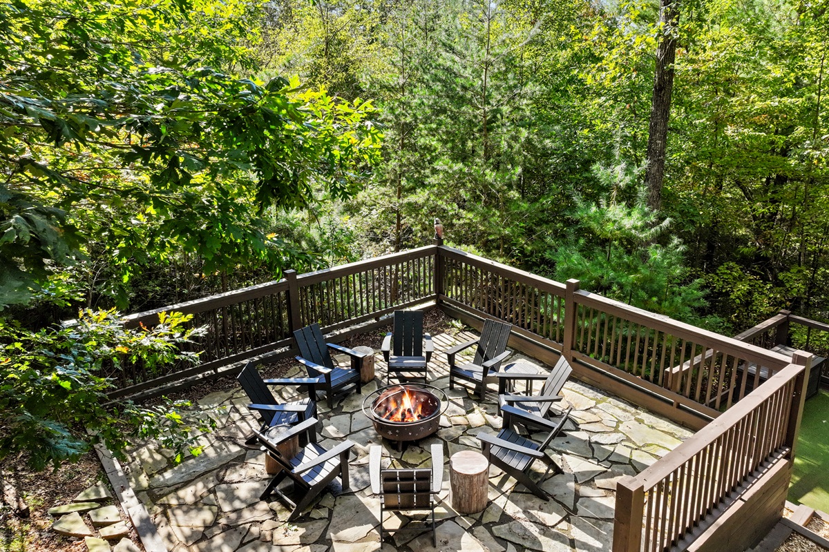 Firelight, laughter, and starlit skies... mountain evenings done right!