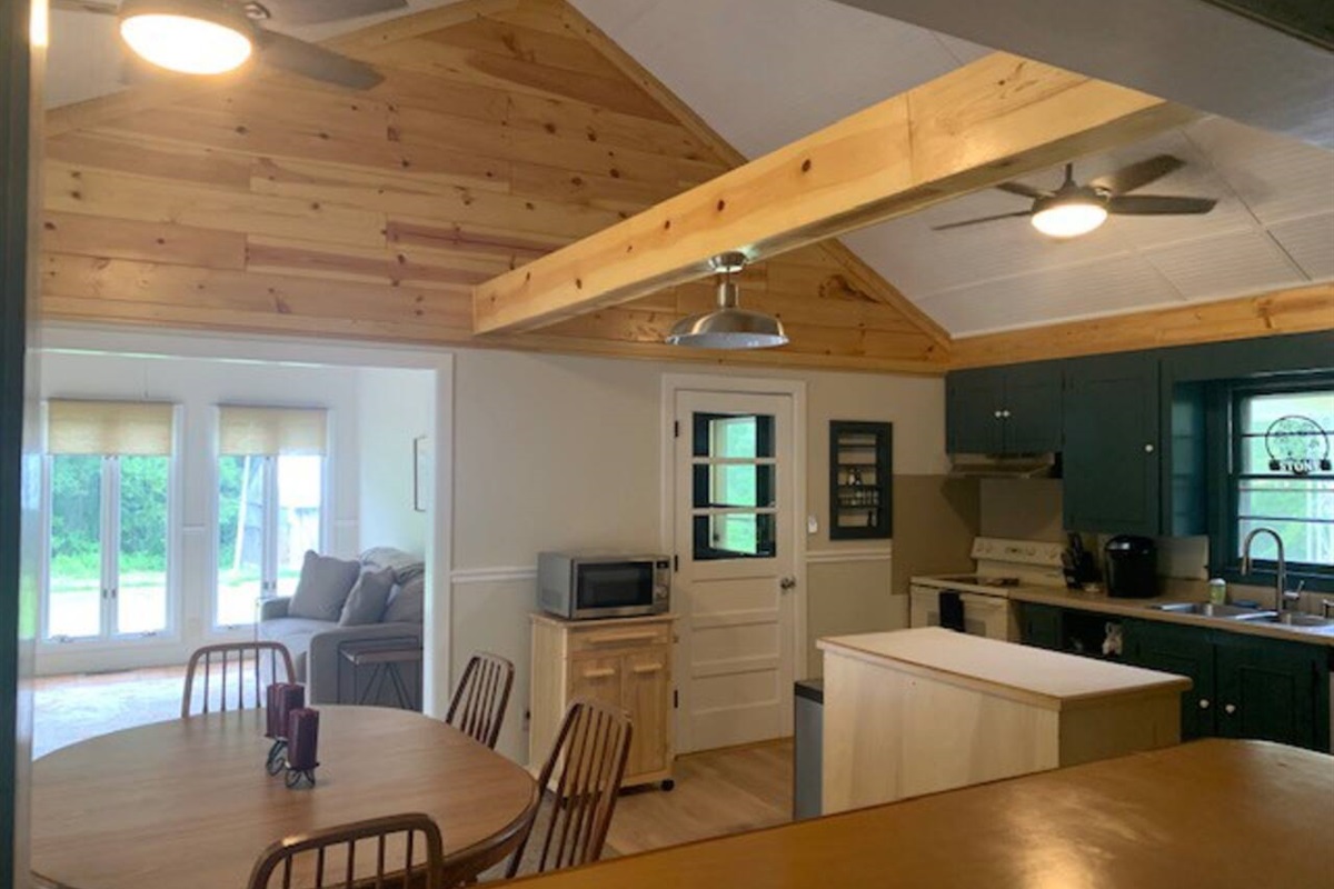 Kitchen, dining, sunroom