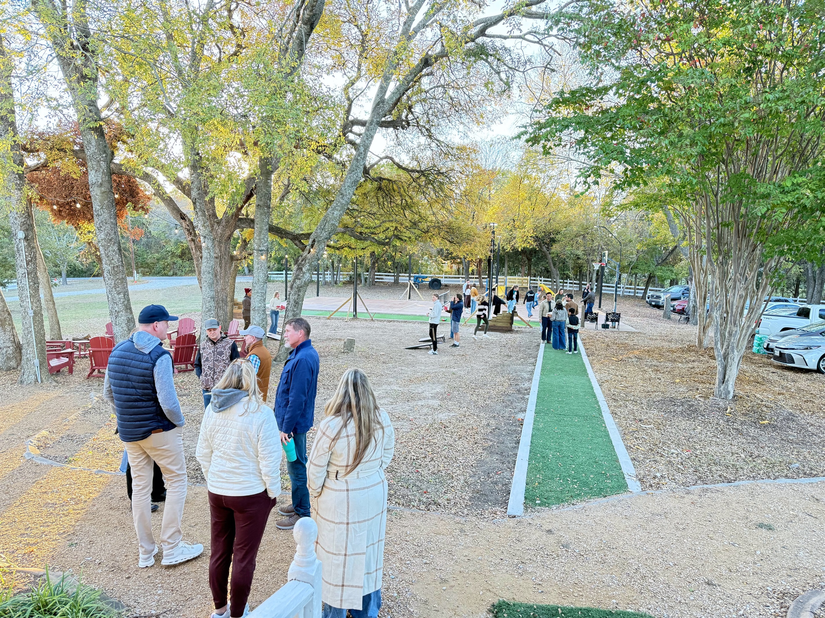 Gather to play or reconnect with friends and family