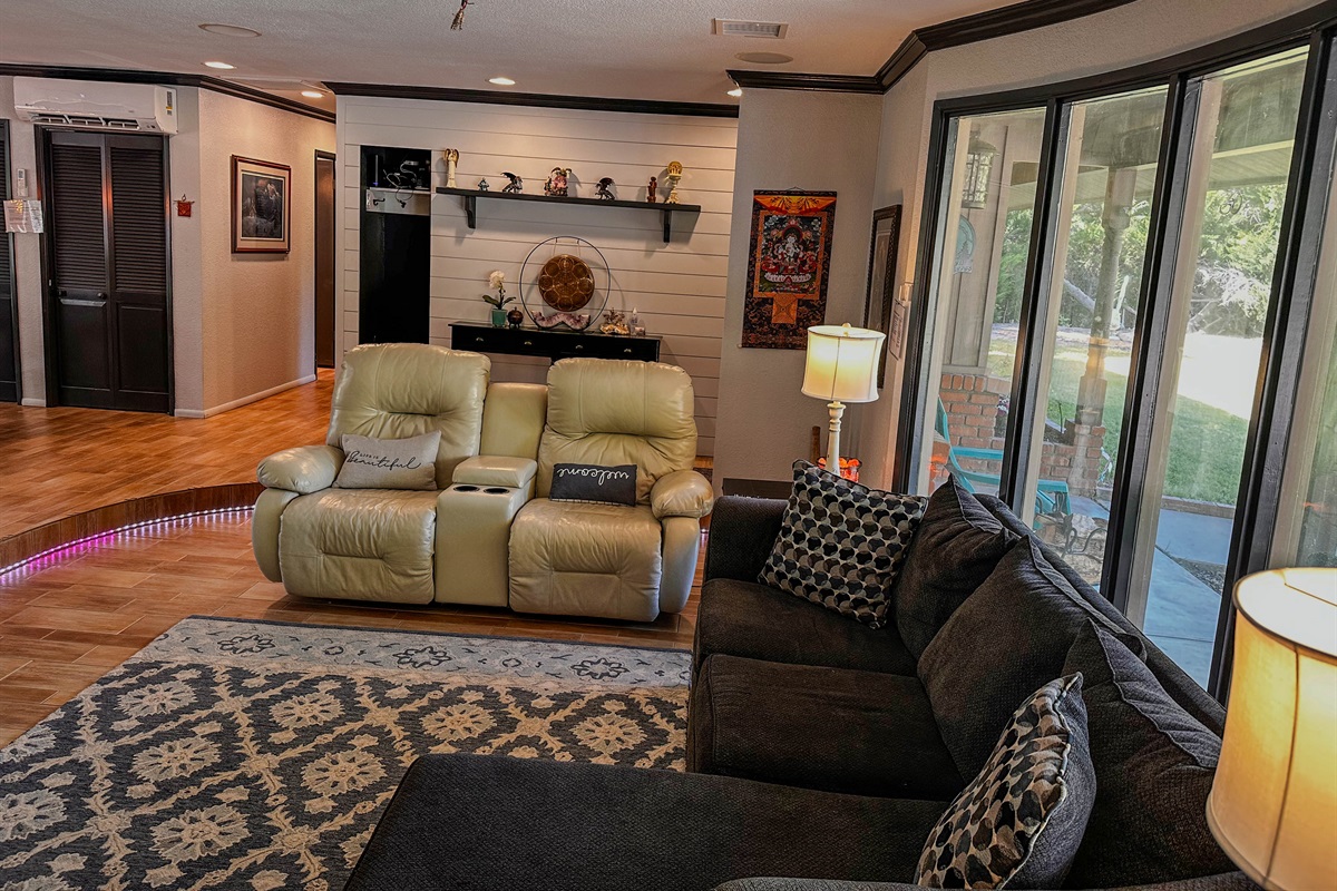 Living Room with view of entrance hallway
