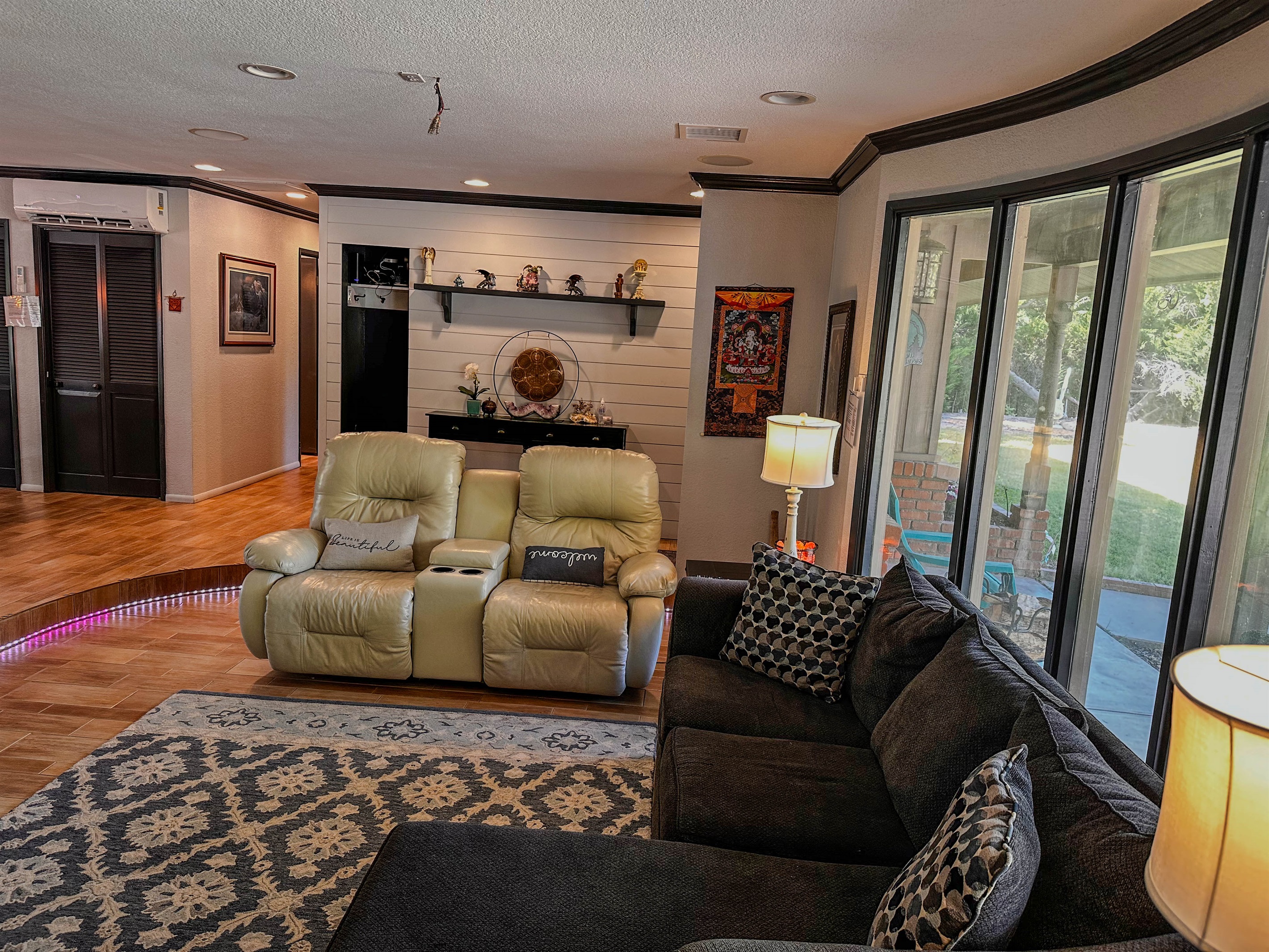 Living Room with view of entrance hallway
