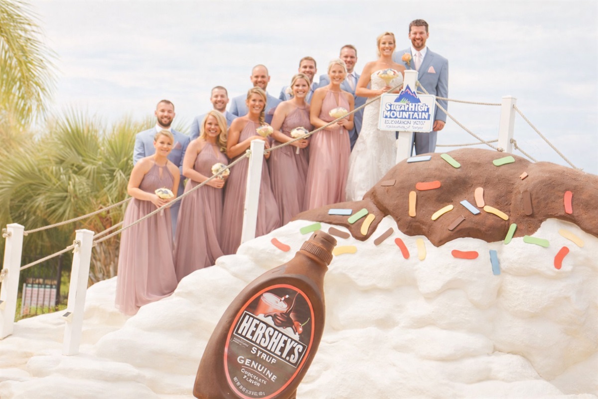 Bridesmaids celebrating in style