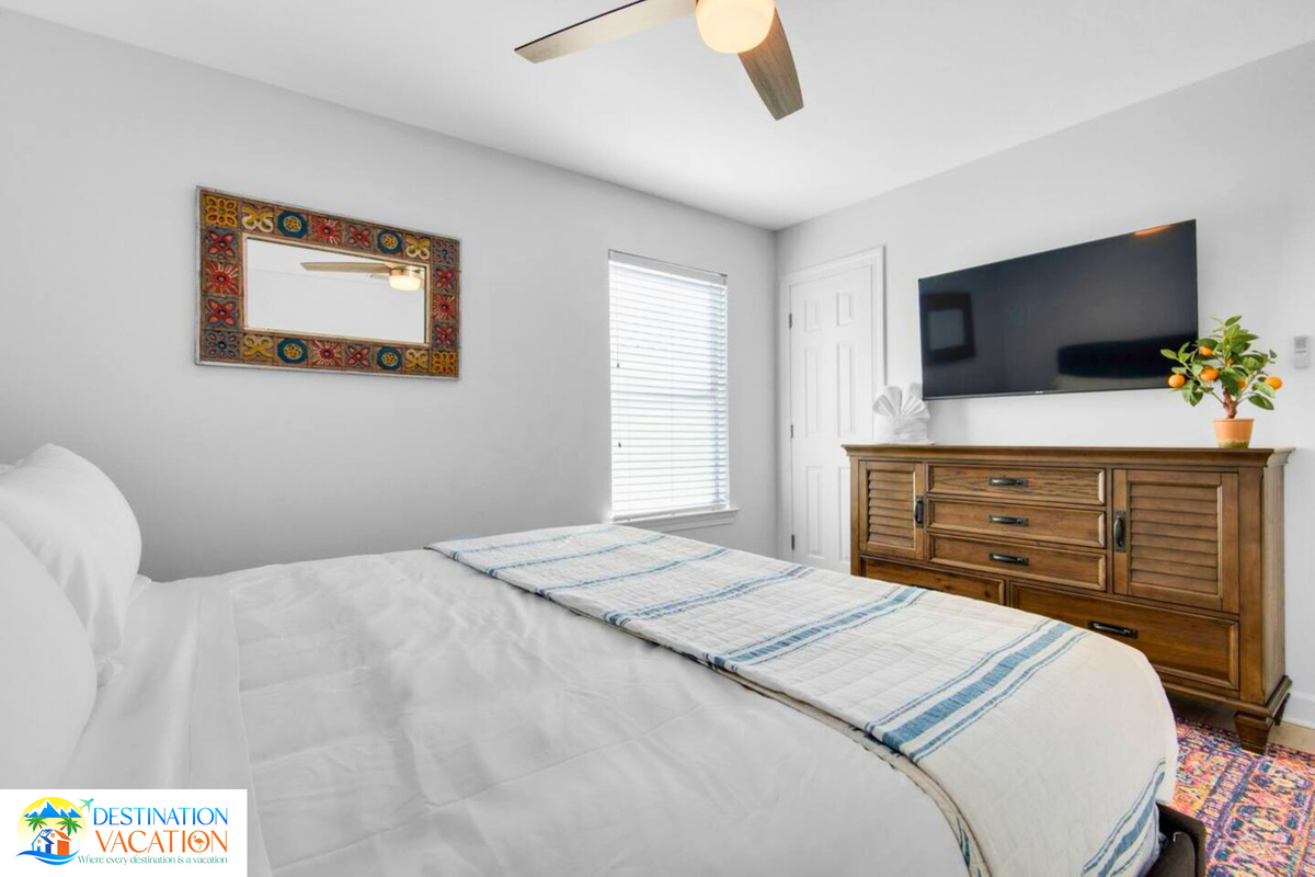 Fresh linens and coastal touches welcome restful stays.