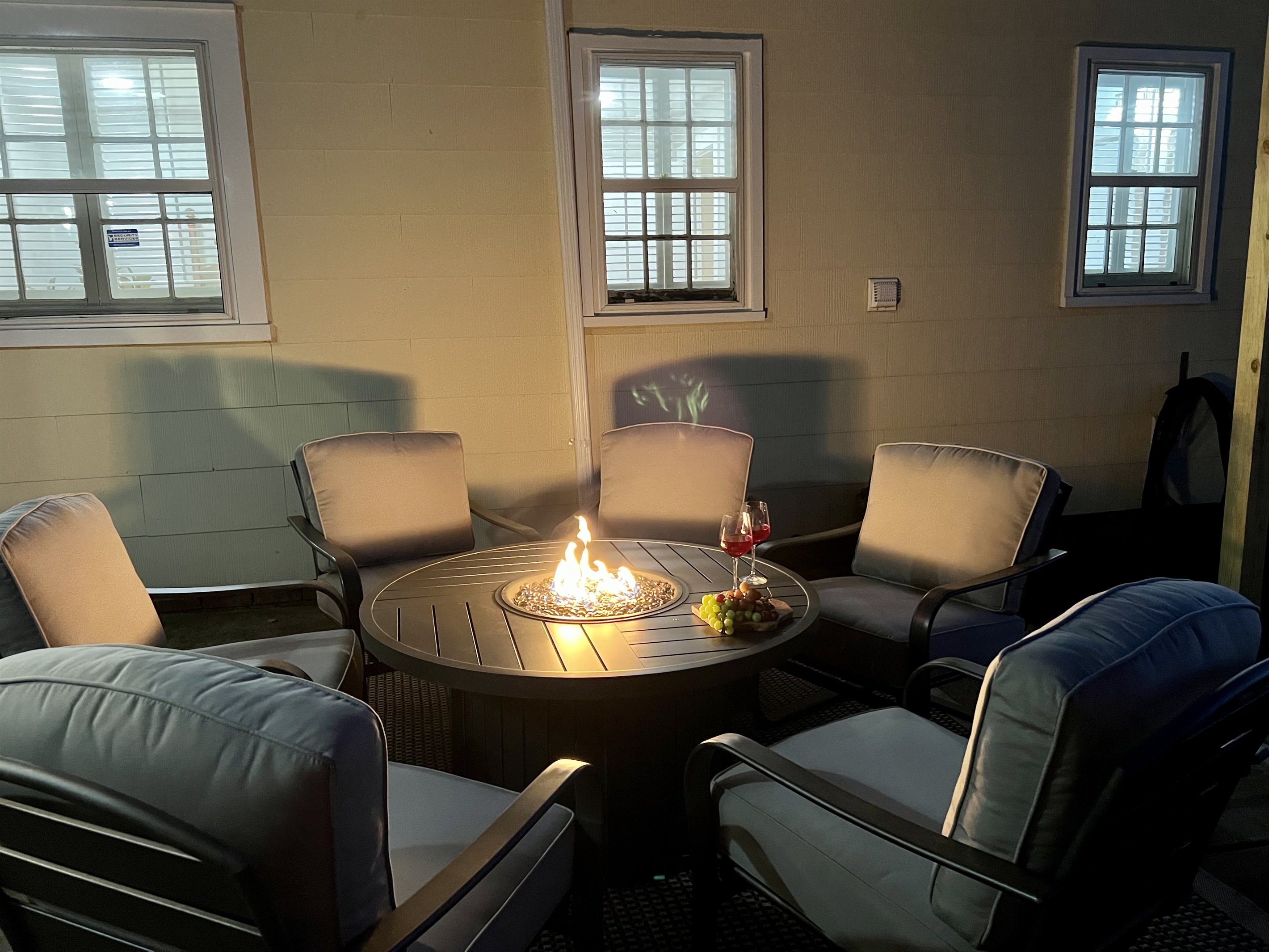 Cozy up with some cocoa or wine.