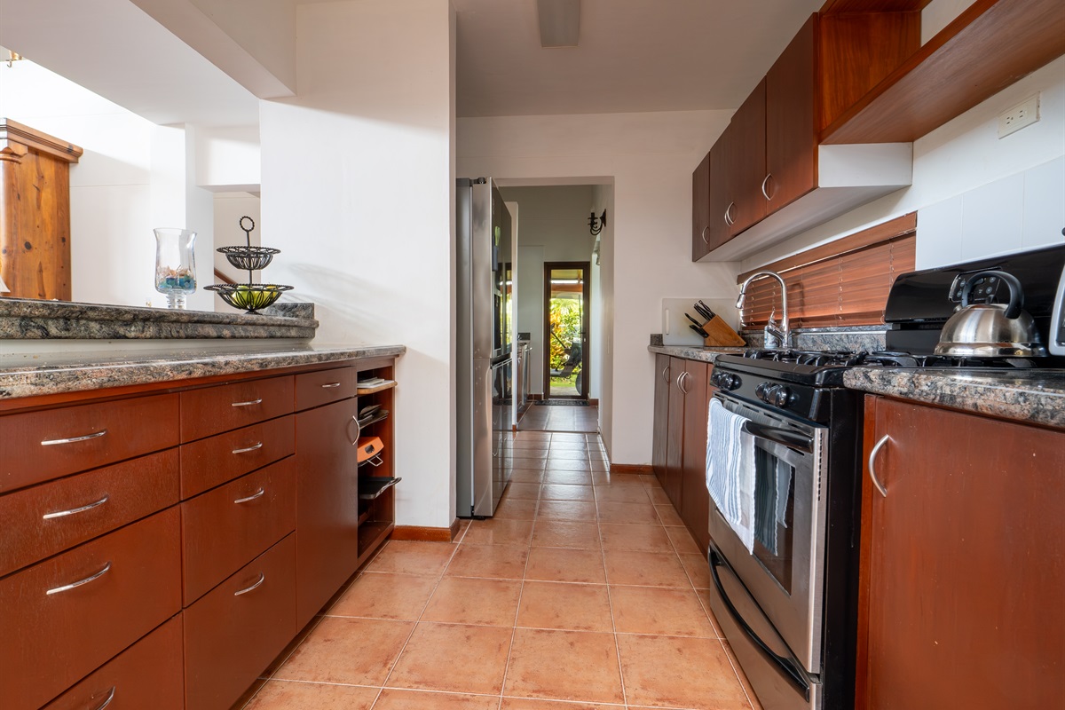 Kitchen with butlers pantry at the back