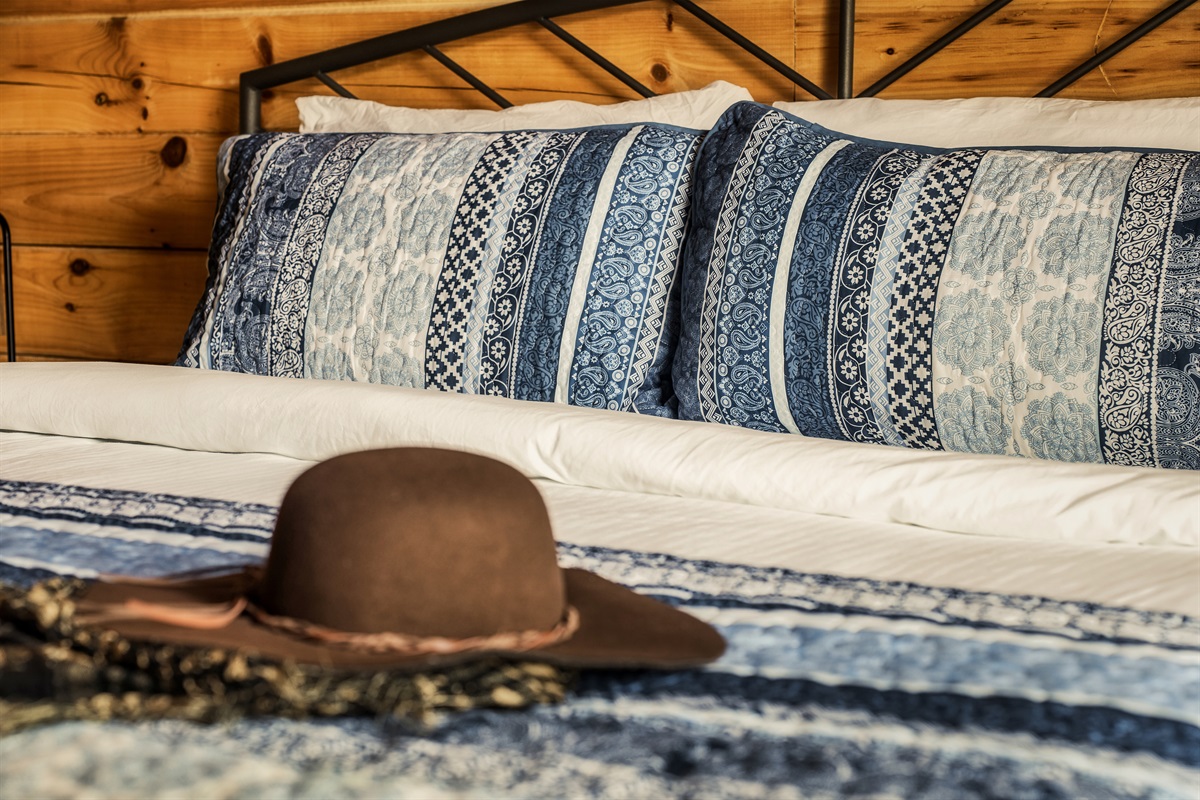 Our beds are comfortable and designed for a great night's rest after a day of Smoky Mountain adventures.