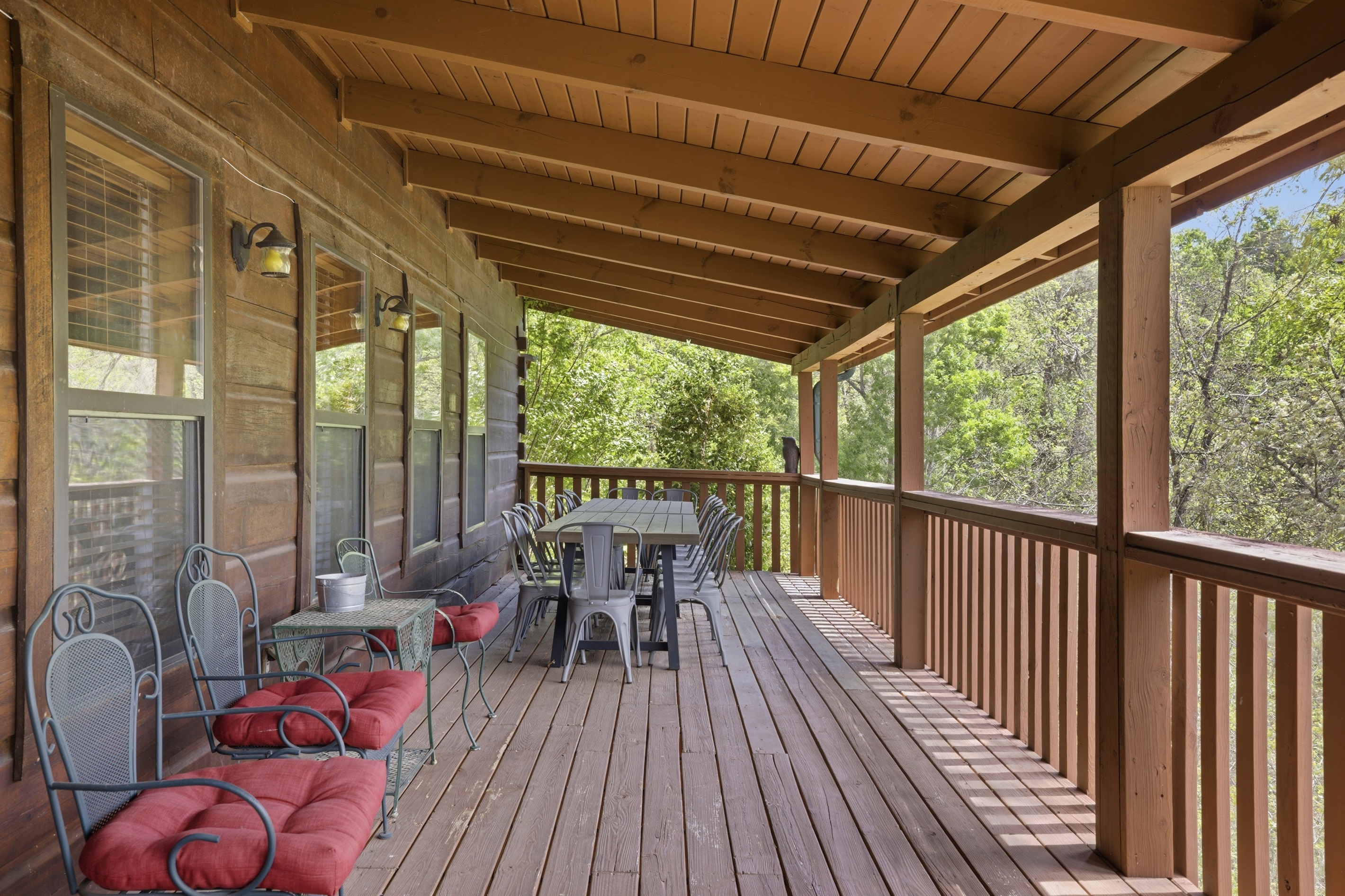 Lots of sitting areas on the multiple decks!