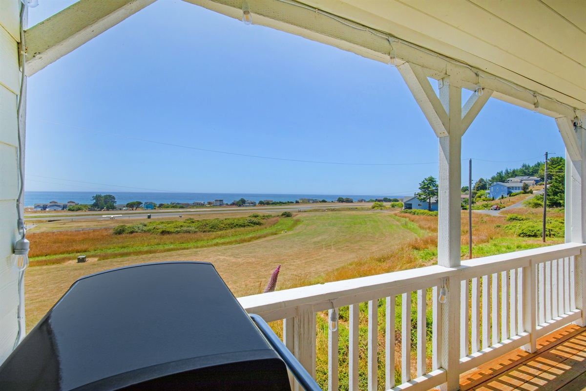 Covered deck with Ocean Views & BBQ Grill