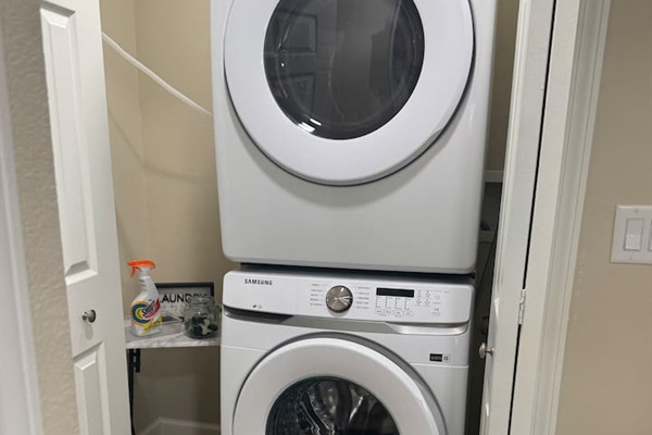 Convenient downstairs laundry