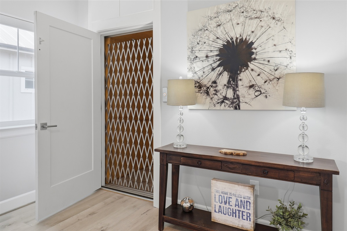Elevator access inside home