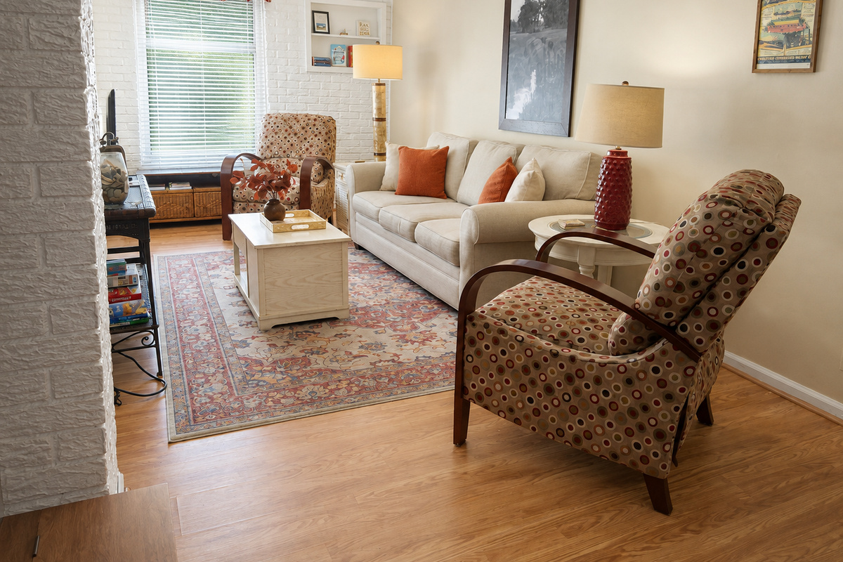 Welcome! Living Space as you enter