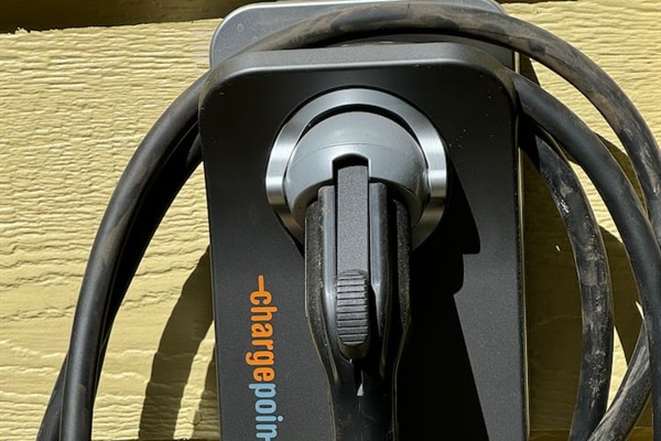 J1722 Electric Vehicle Charger available for guest use. Adapter required to charge Teslas.
