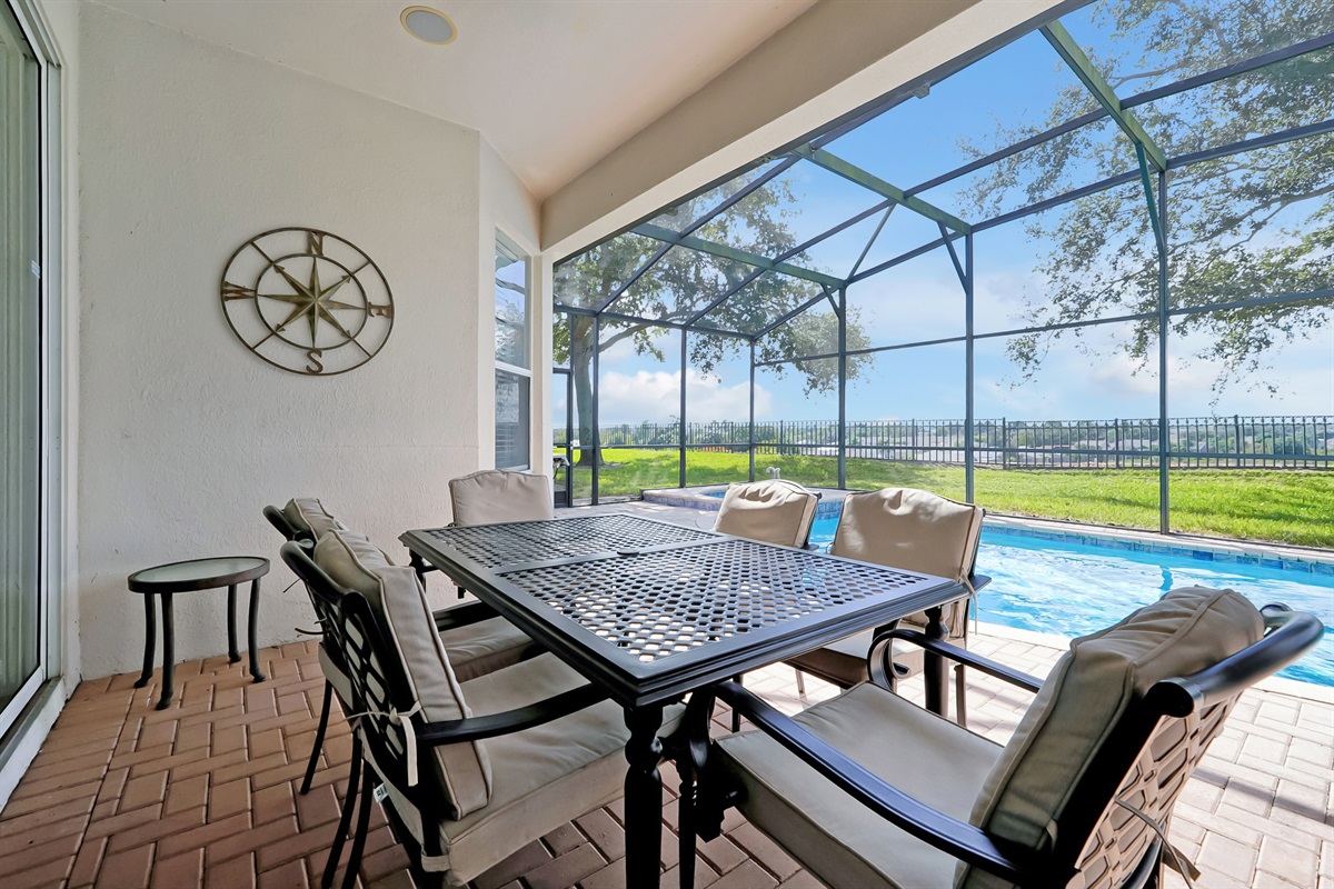 Great place for an outdoor dinner or relaxing with family and friends