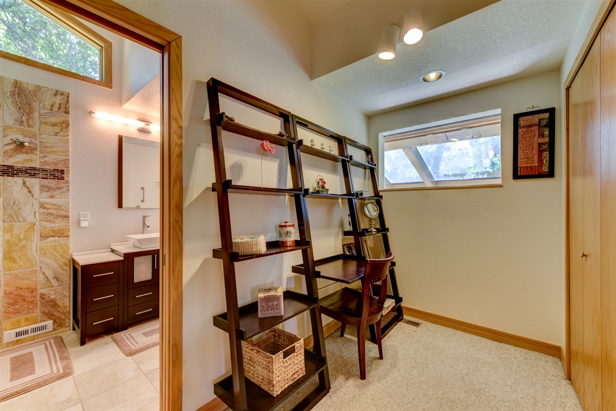 Master bedroom walk in closet
