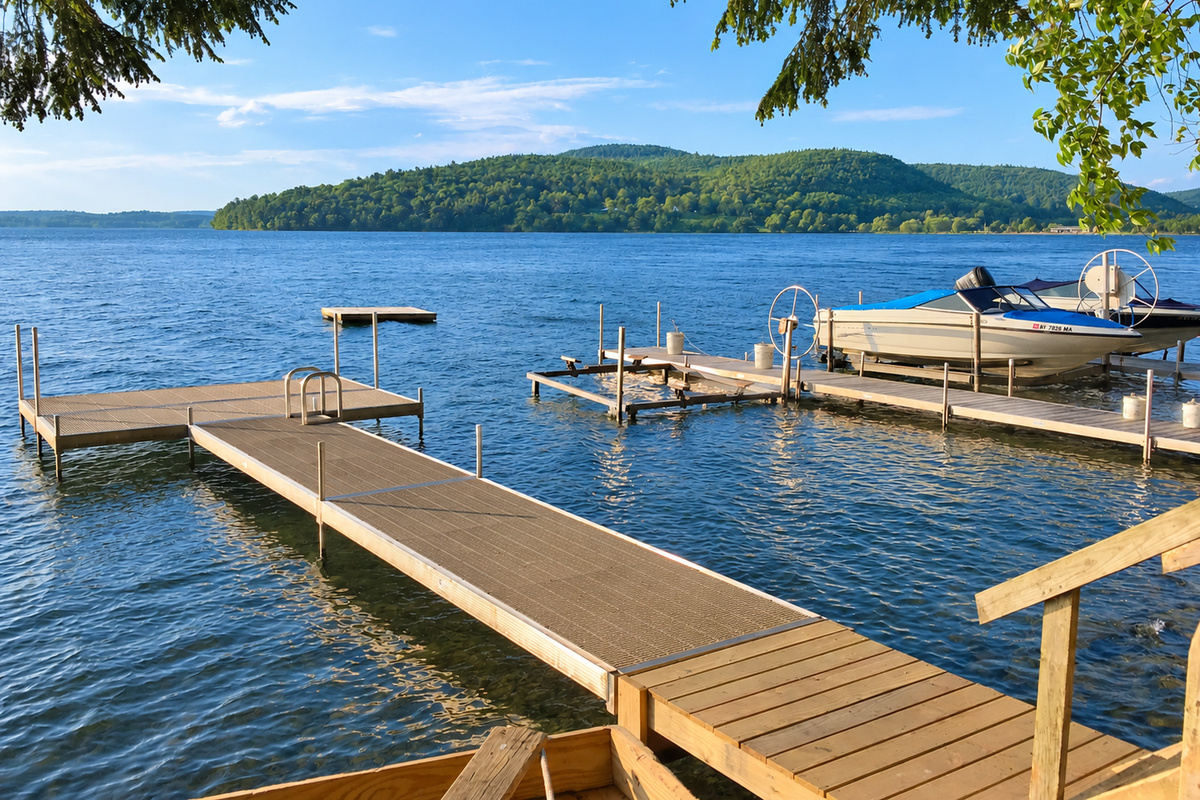 Neighborhood dock shared with other residents of the Lippitt development.