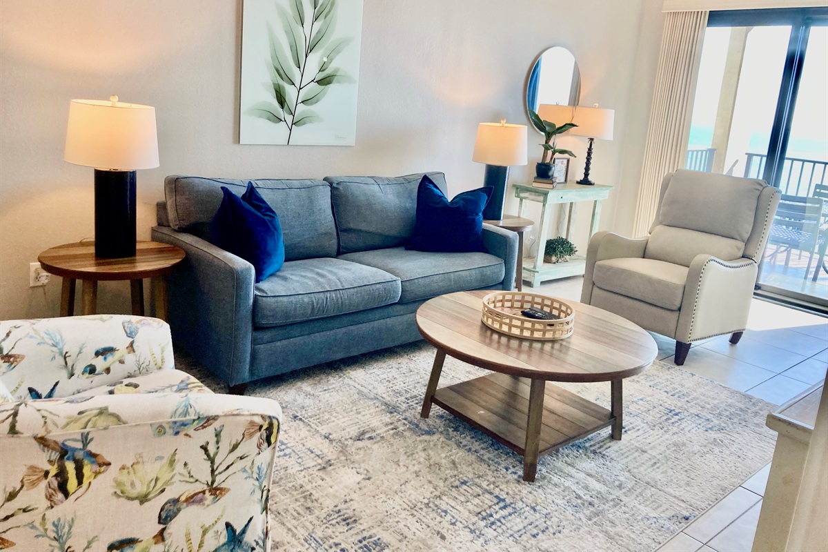 Our comfy leather recliner and this view!! What more do you need?